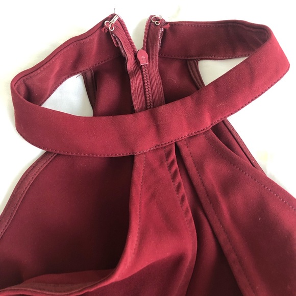 Red open front jumpsuit size M - Picture 4 of 5